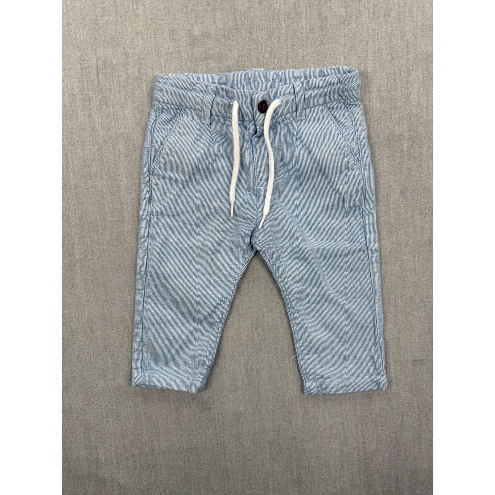 Mayoral Baby Boy Blue Pinstripe Cotton Trousers Pants 9M 74cm